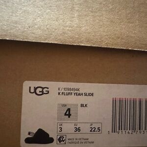 UGG Kids Fluff Yeah Slide - Black